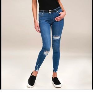 Free People Shark Bite Skinny Jean